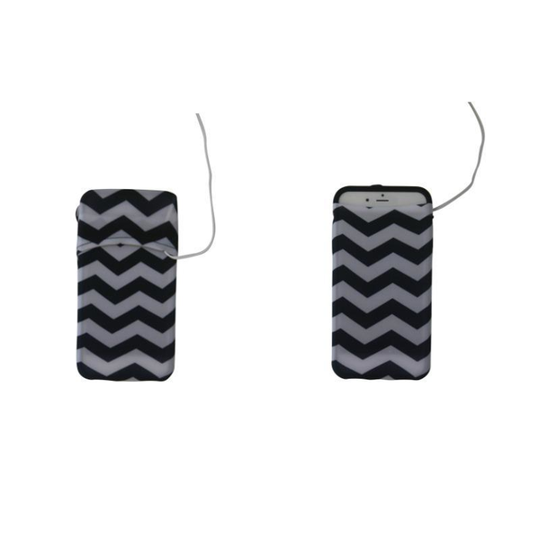 Black & White Chevron Cell Phone Armband