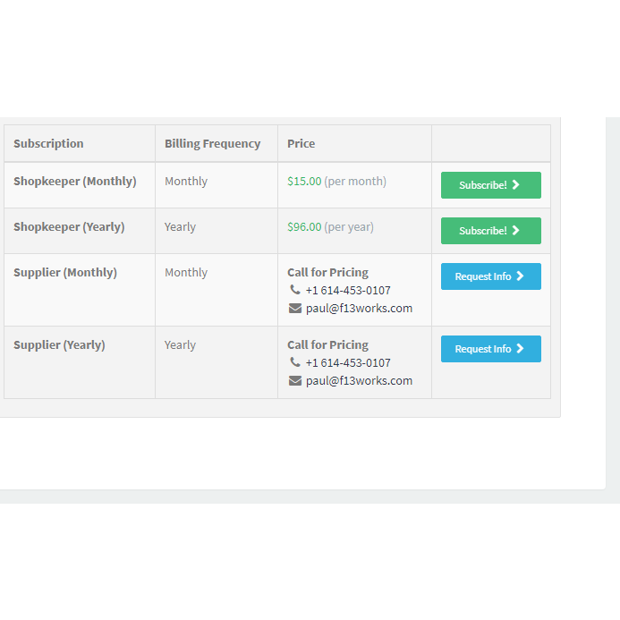 Test example product order (shopside)