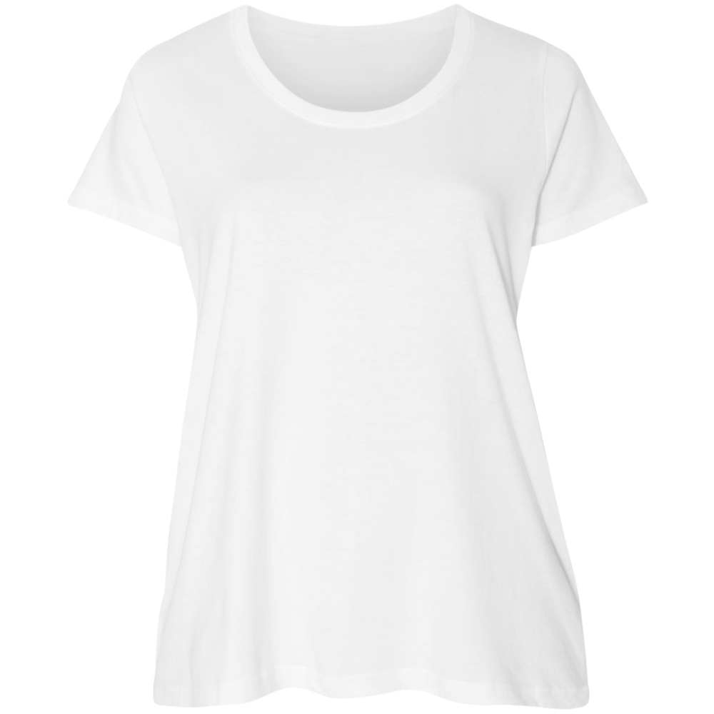 Basic Women's LAT Curvy Plus Size Scoopneck Tee