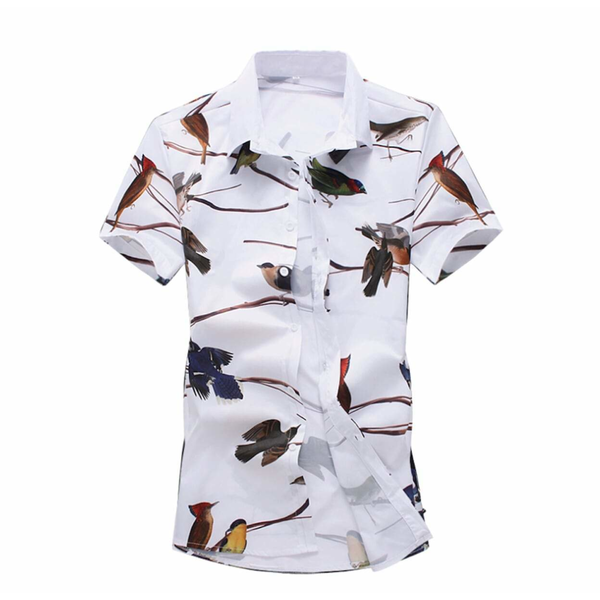 Mens Bird Print Shirt