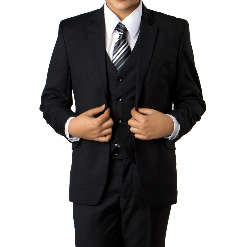 3-Pc Classic Boys Solid Suit-B358