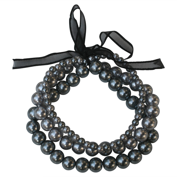 Zirconite 3row Glass Pearl Bracelets