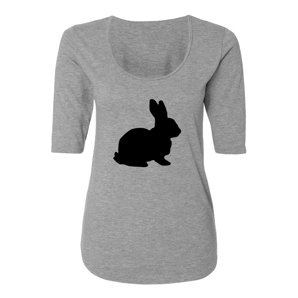 Ladies 3/4 Sleeve Scoopneck ZXC