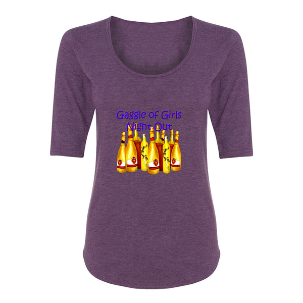 Ladies 3/4 Sleeve Scoopneck78910